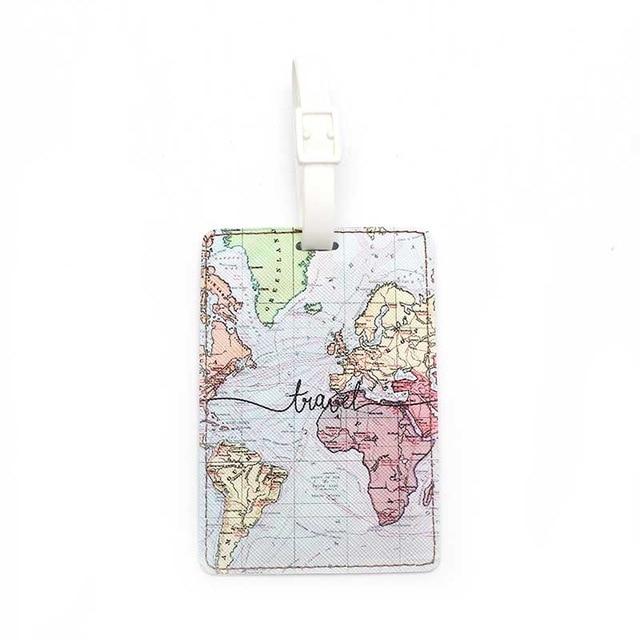 Travel Map Bag Tag