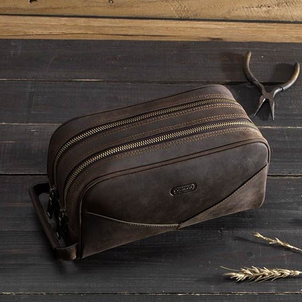 Trousse de Toilette en Cuir  Élégante