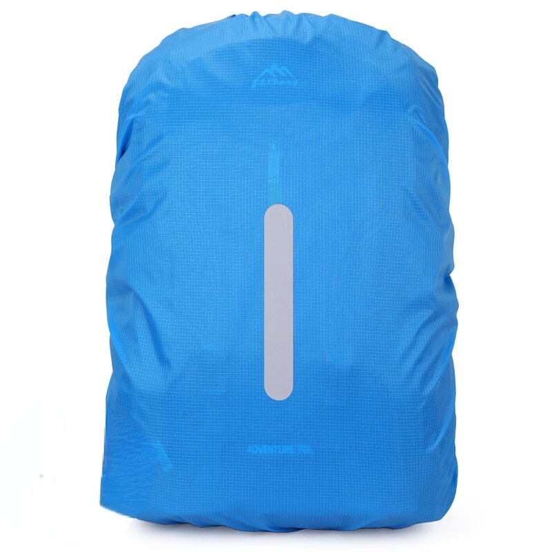 Housse de Pluie Sac à Dos Bleu Ciel avec Bande Réfléchissante