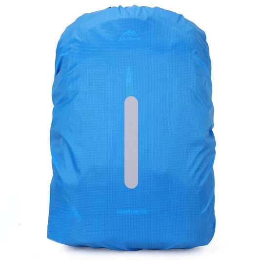 Housse de Pluie Sac à Dos Bleu Ciel avec Bande Réfléchissante