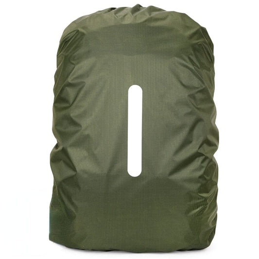 Housse de Pluie pour Sac à Dos<br>Kaki avec Bandes Réfléchissantes