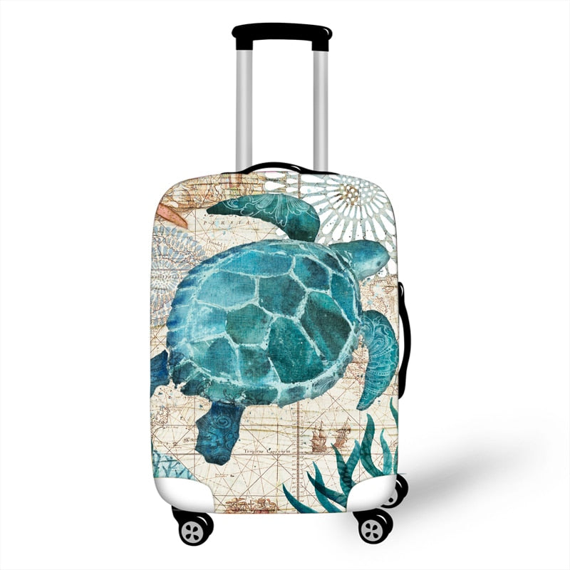 Housse de Valise Tortue Marine - Voyage au style unique