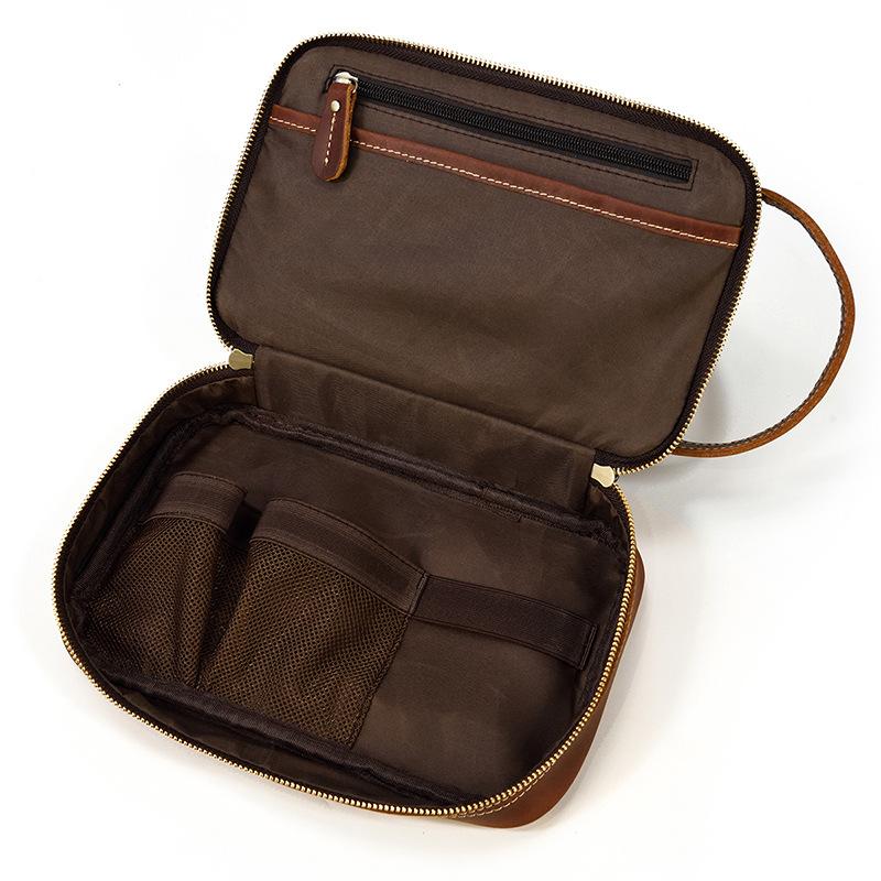 Trousse de Toilette en Cuir pour Homme par