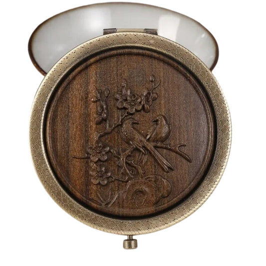Miroir de Poche en Bois Chic