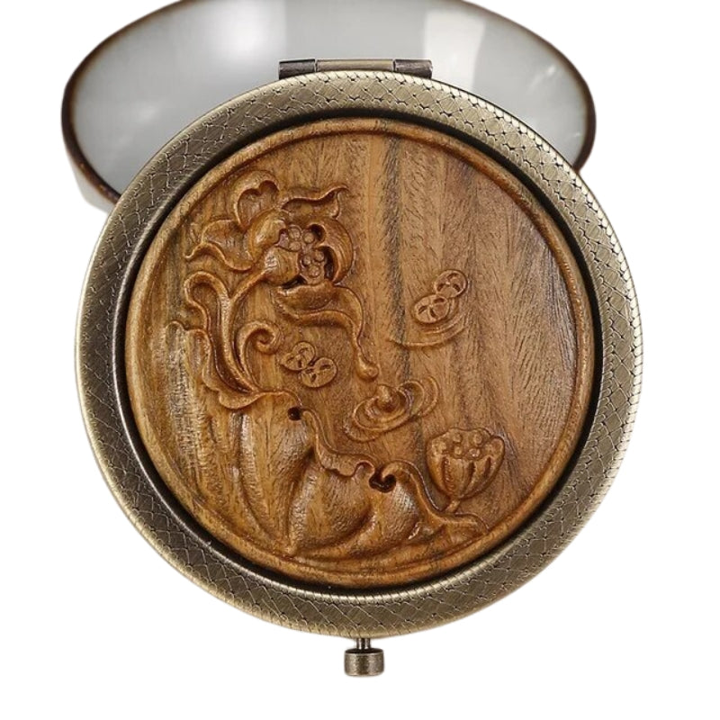 Miroir de Poche en Bois Chic