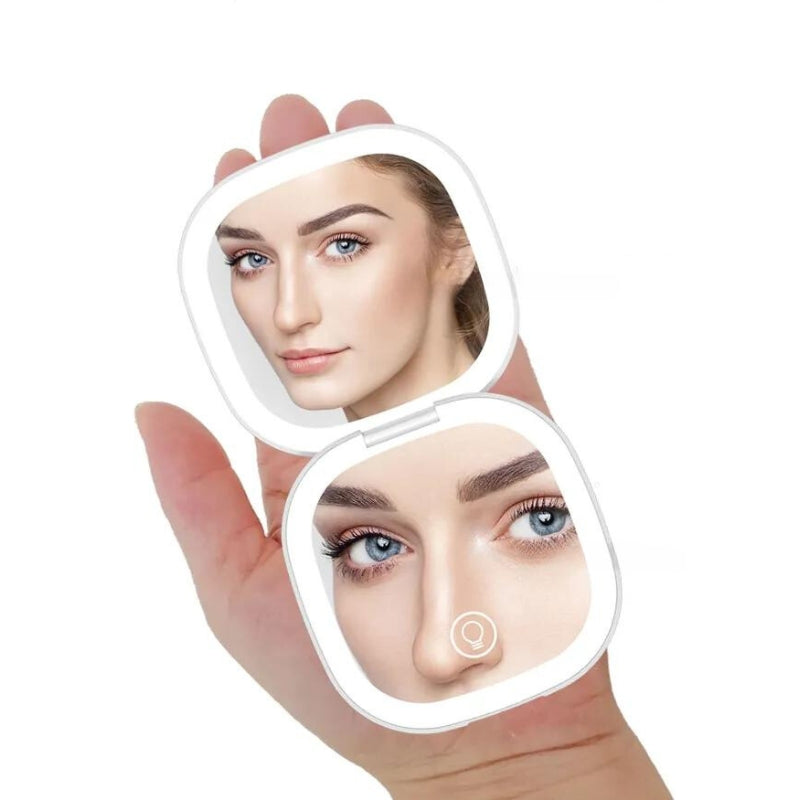 Miroir de Poche Lumineux grossissant