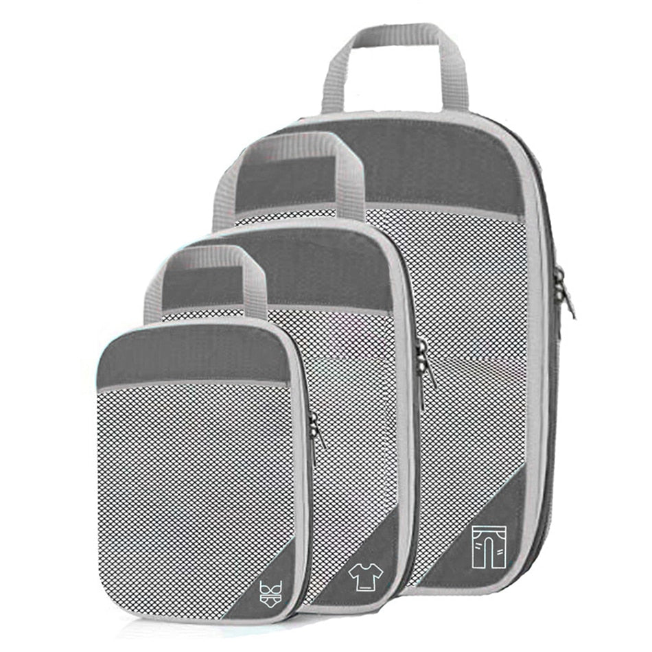 Set de 3 Organisateurs de Valise Compressibles