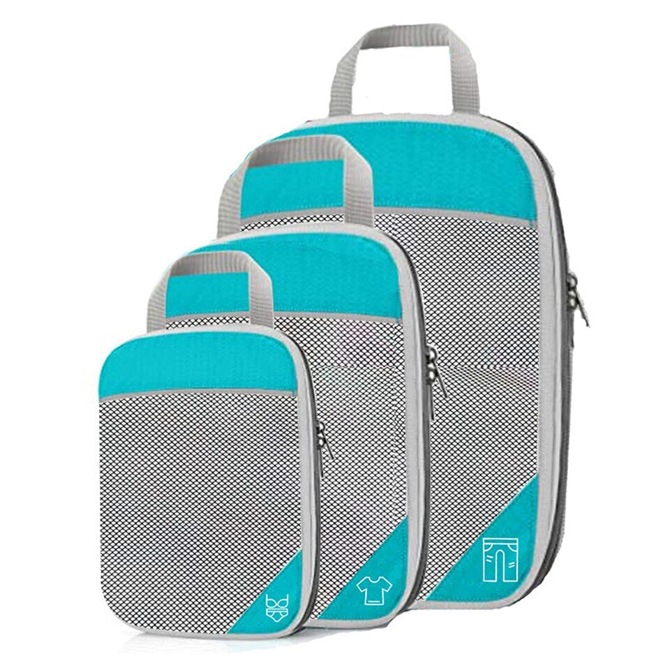 Set de 3 Organisateurs de Valise Compressibles