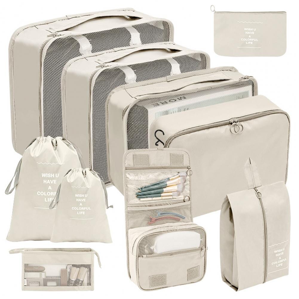 Ensemble de Pochettes pour Valise (Beige) - Lot de 10