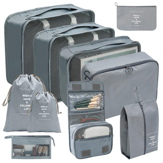 Set de 10 Pochettes pour Valise - Gris