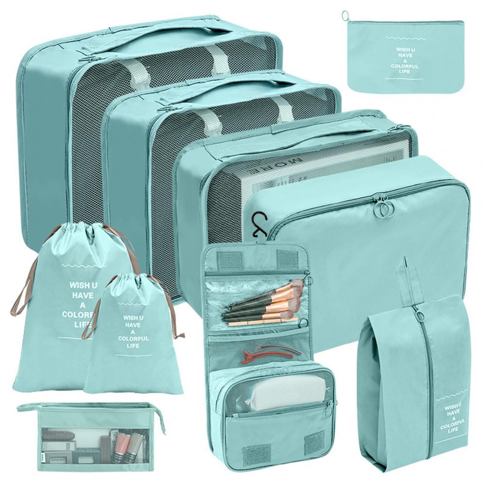 Set de Pochettes pour Valise, Turquoise (Pack de 10)