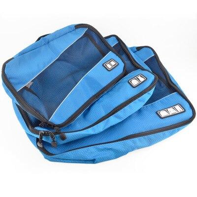 Valises Organisées TravelBasics - Set de 3 (Bleu Ciel)