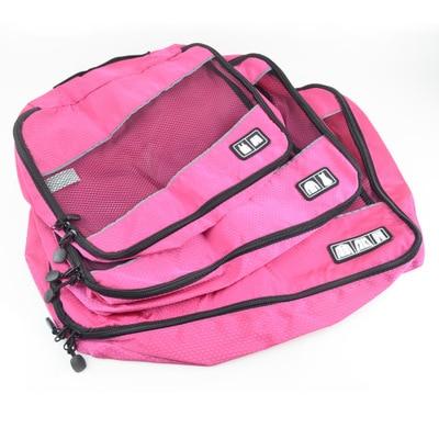 Organisateurs de Valise TravelBasics - Set de 3 (Rose)