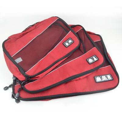 Set de 3 Organisateurs de Valise TravelBasics (Rouge)