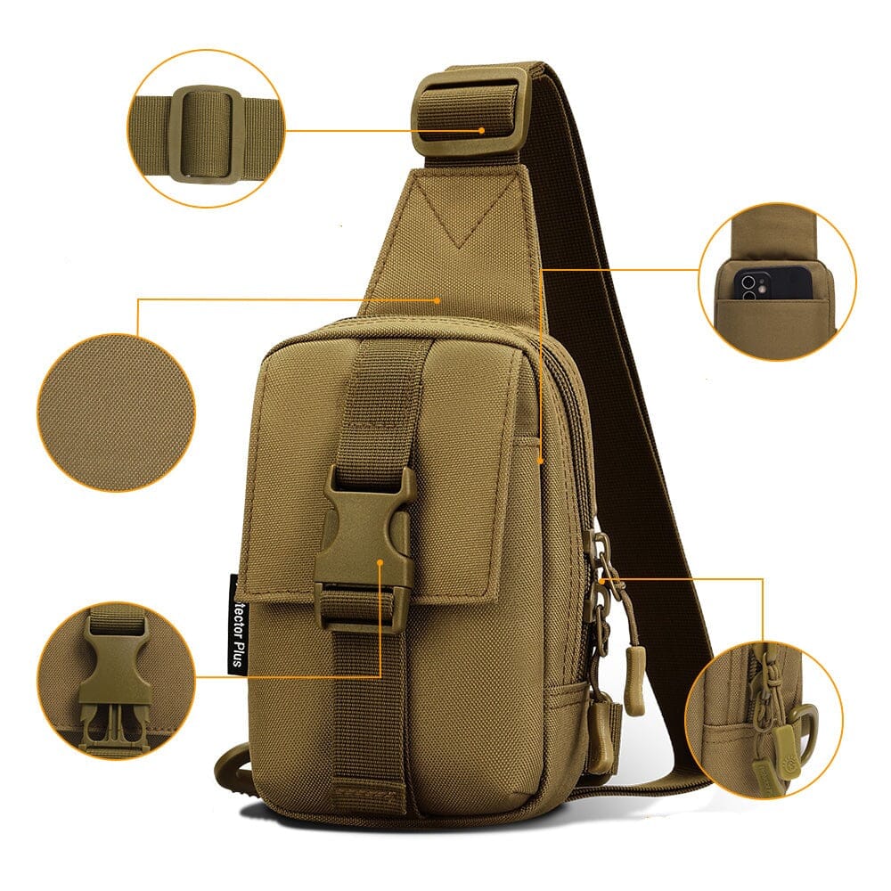 Petit Sac de Poitrine Militaire pour Homme - Style Tactique