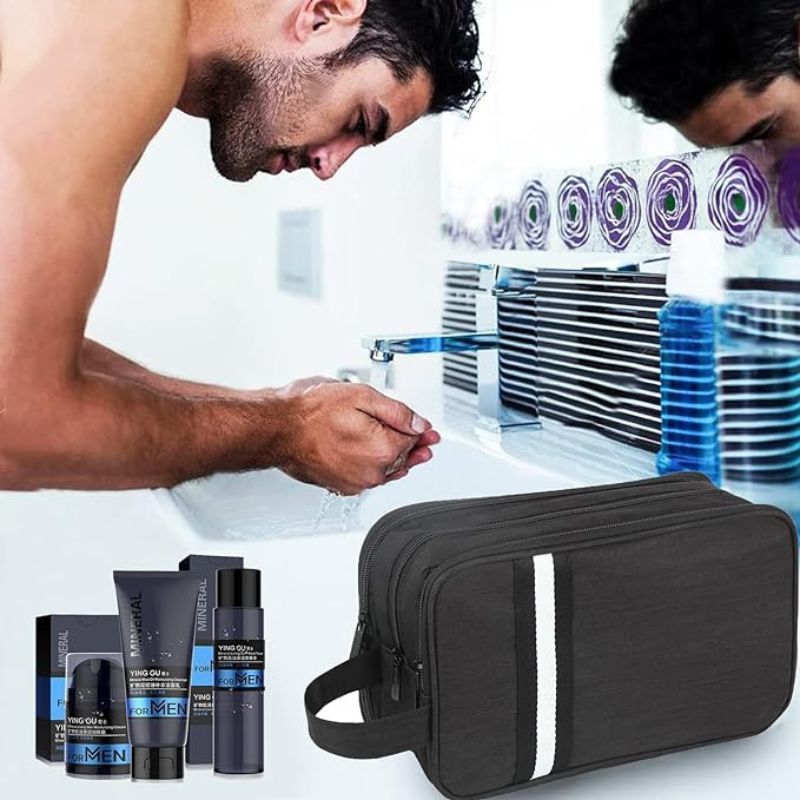 Trousse de Toilette Homme Compacte pour Voyage