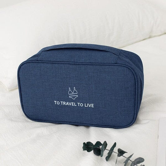 Pochette de Voyage To Travel To Live (Bleu Marine)