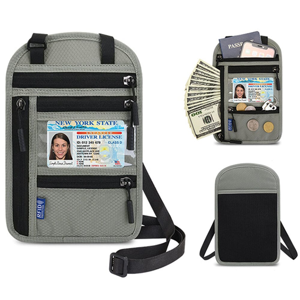 Pochette tour de cou Voyage RFID pour Billets et Documents