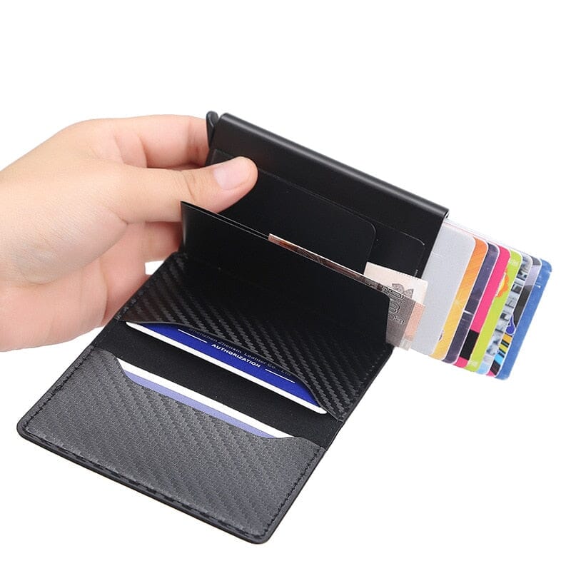 Porte-Cartes RFID Homme Carbonisé