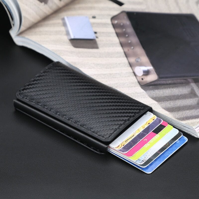Porte-Cartes RFID Homme Carbonisé