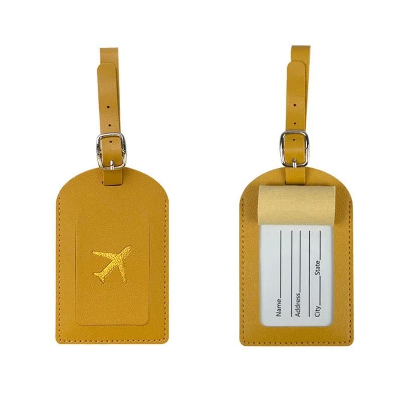 Étiquette Bagage en Simili Cuir