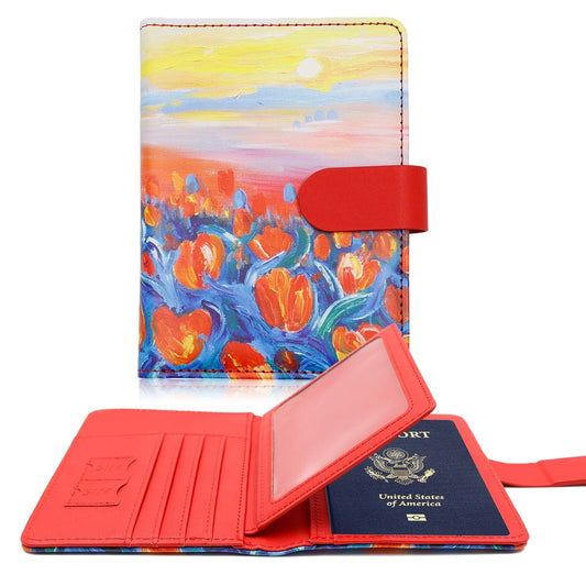 Portefeuille de Voyage Femme Tulipes - Tulipe Travel Wallet for Women