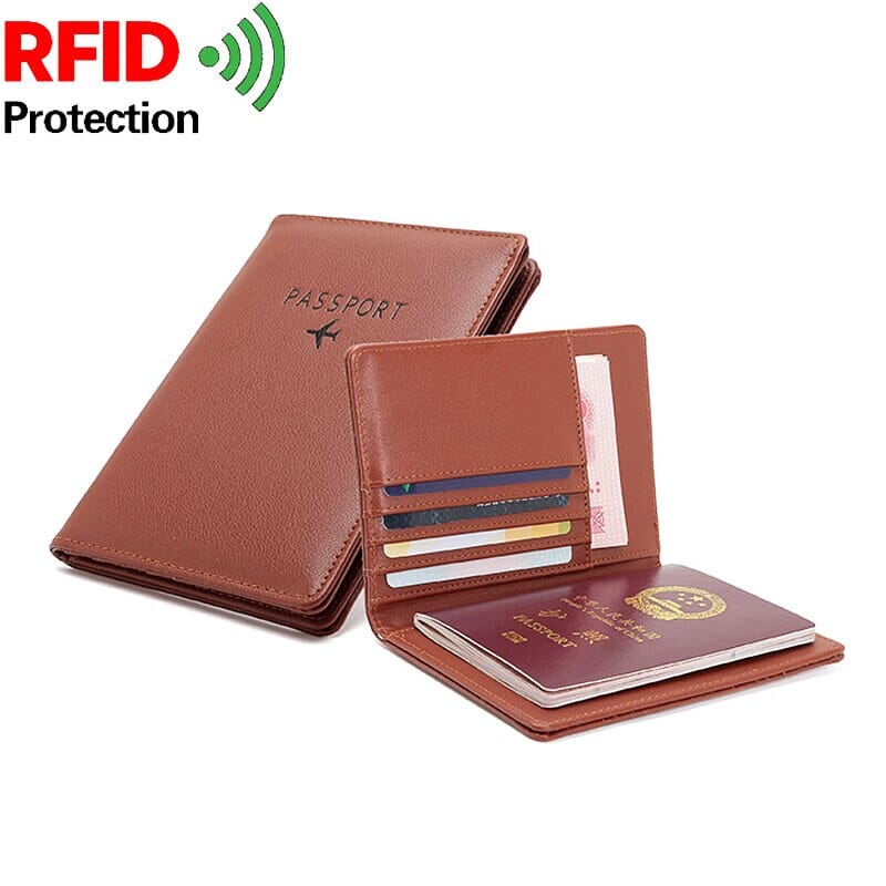 Portefeuille Passeport de Voyage Avion avec Protection RFID