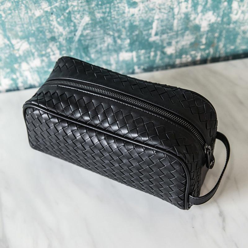 Trousse de Toilette en Cuir Tressé Roldan™