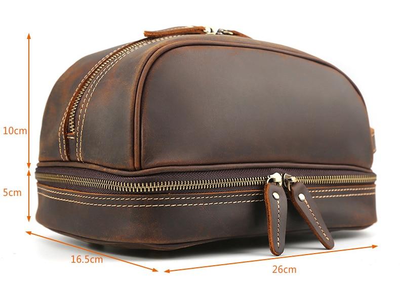 Trousse de Toilette en Cuir pour Homme par