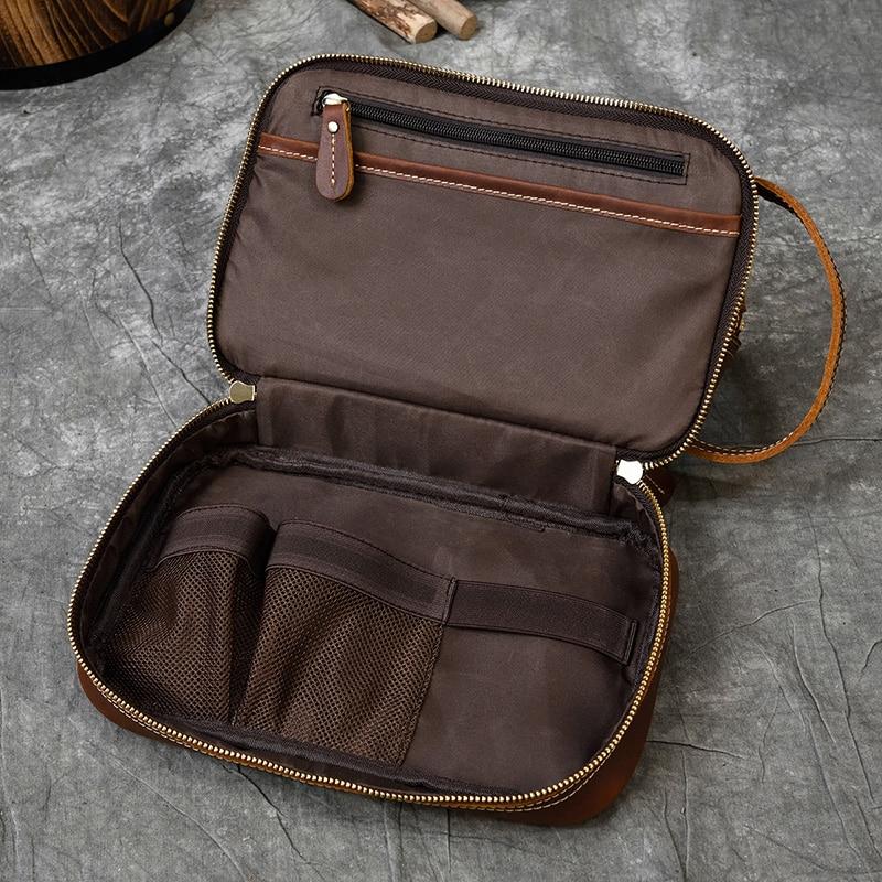 Trousse de Toilette en Cuir pour Homme par