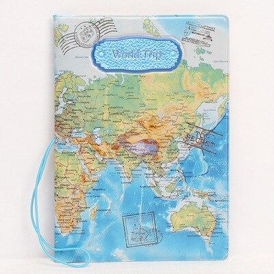 Blue Map Passport Cover - Protect Your Passport in Style