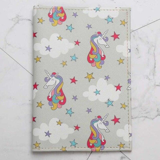 Licorne Étoilée - Protège-Passeport Gris