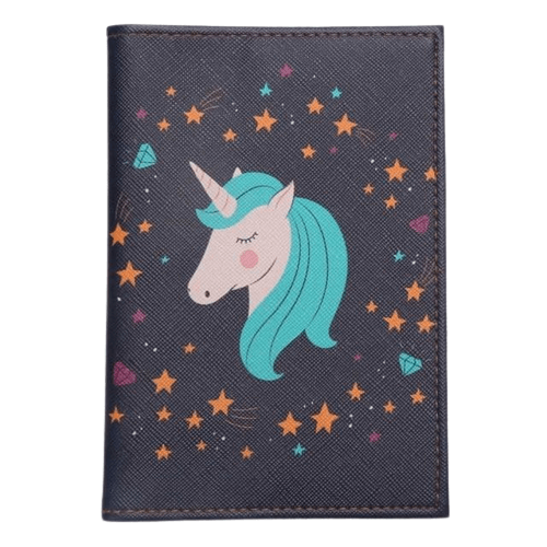 Licorne Noir - Protège-Passeport