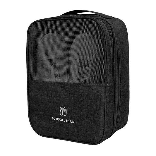 Sac à Chaussures de Voyage To Travel To Live - Noir