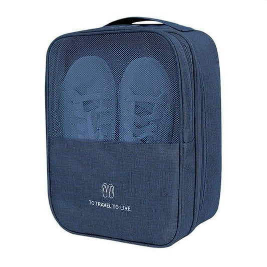 Sac de Voyage pour Chaussures To Travel To Live (Bleu Marine)