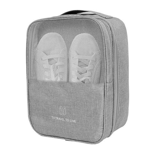 Sac à Chaussures de Voyage ToTravelToLive (Gris)