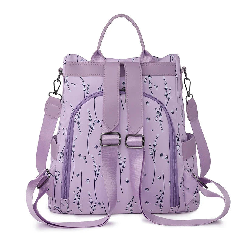 Sac à Dos Antivol Floral pour Femme