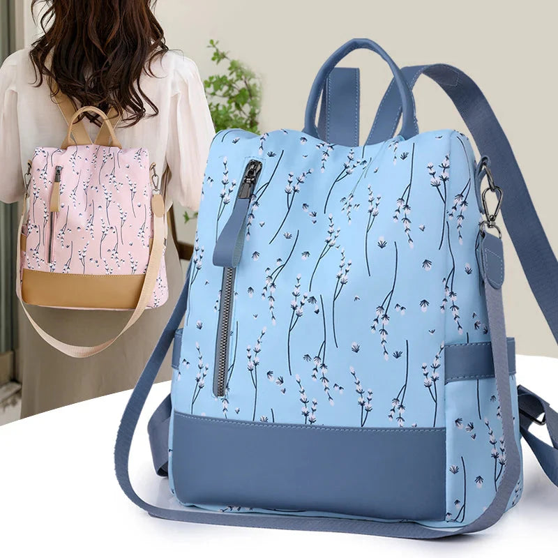 Sac à Dos Antivol Floral pour Femme