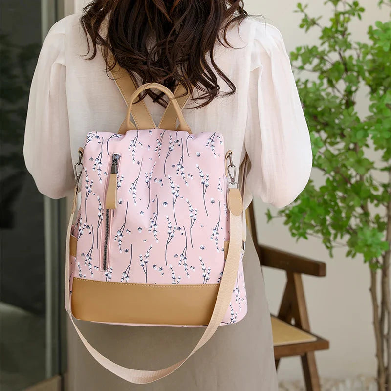 Sac à Dos Antivol Floral pour Femme