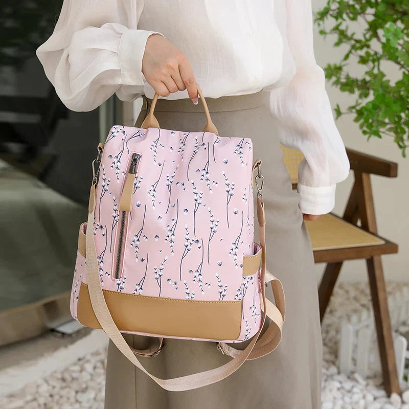 Sac à Dos Antivol Floral pour Femme