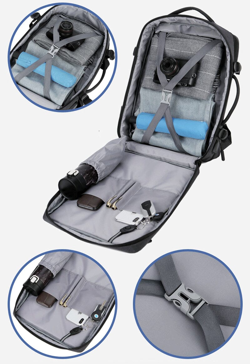 Sac à Dos Voyage Cabine Avion Extensible - Techvoyage