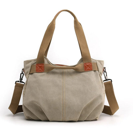 Sac de Voyage Femme Vintage en Toile Canvas