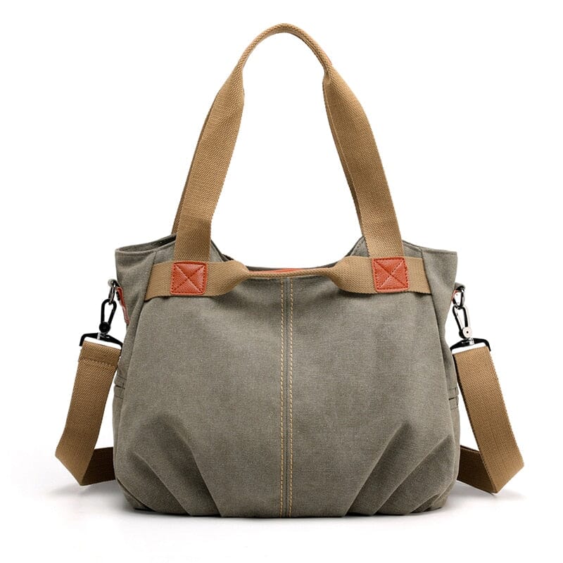 Sac de Voyage Femme Vintage en Toile Canvas