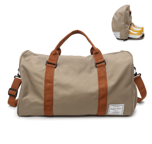 Sac de Voyage Happy Travel avec Compartiment Chaussures (Camel)