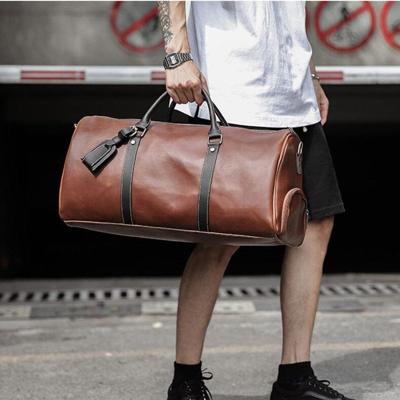 Sac de Voyage Vintage avec Range Chaussures - Bandoulière