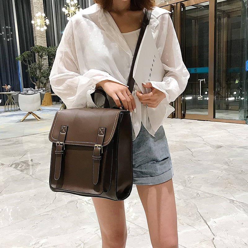 Sac Vintage Femme - Style Cartable Retro