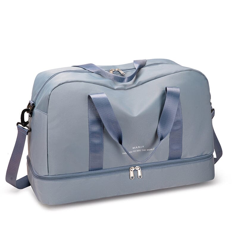 Sac de Voyage Femme Bleu Ciel avec Compartiment Chaussures