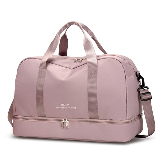 Sac de Voyage Femme Rose avec Compartiment pour Chaussures