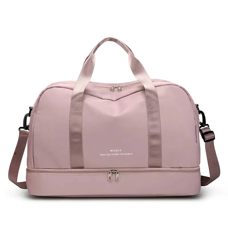 Sac de Voyage Femme Rose avec Compartiment pour Chaussures