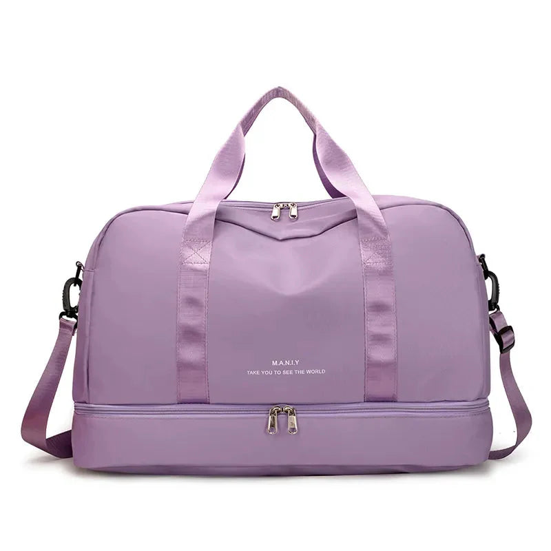 Sac de Voyage Femme Violet avec Compartiment Chaussures